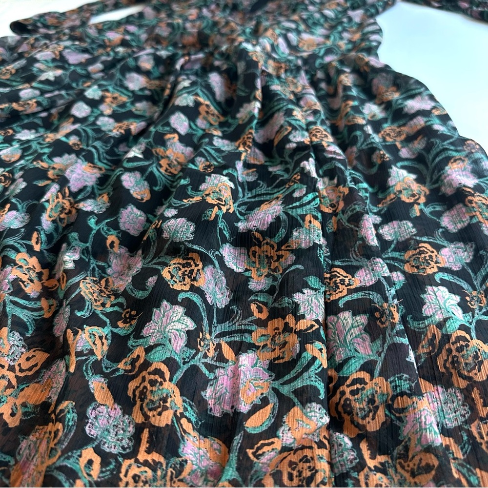Free People See It Through Dress in Black Combo Floral | XL | EUC - Picture 9 of 14